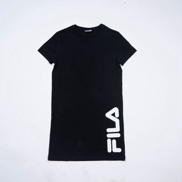 Camisetas Fila Menina Pretas - Fila Mono Deckle Loja Online Portugal,CYZR-09568